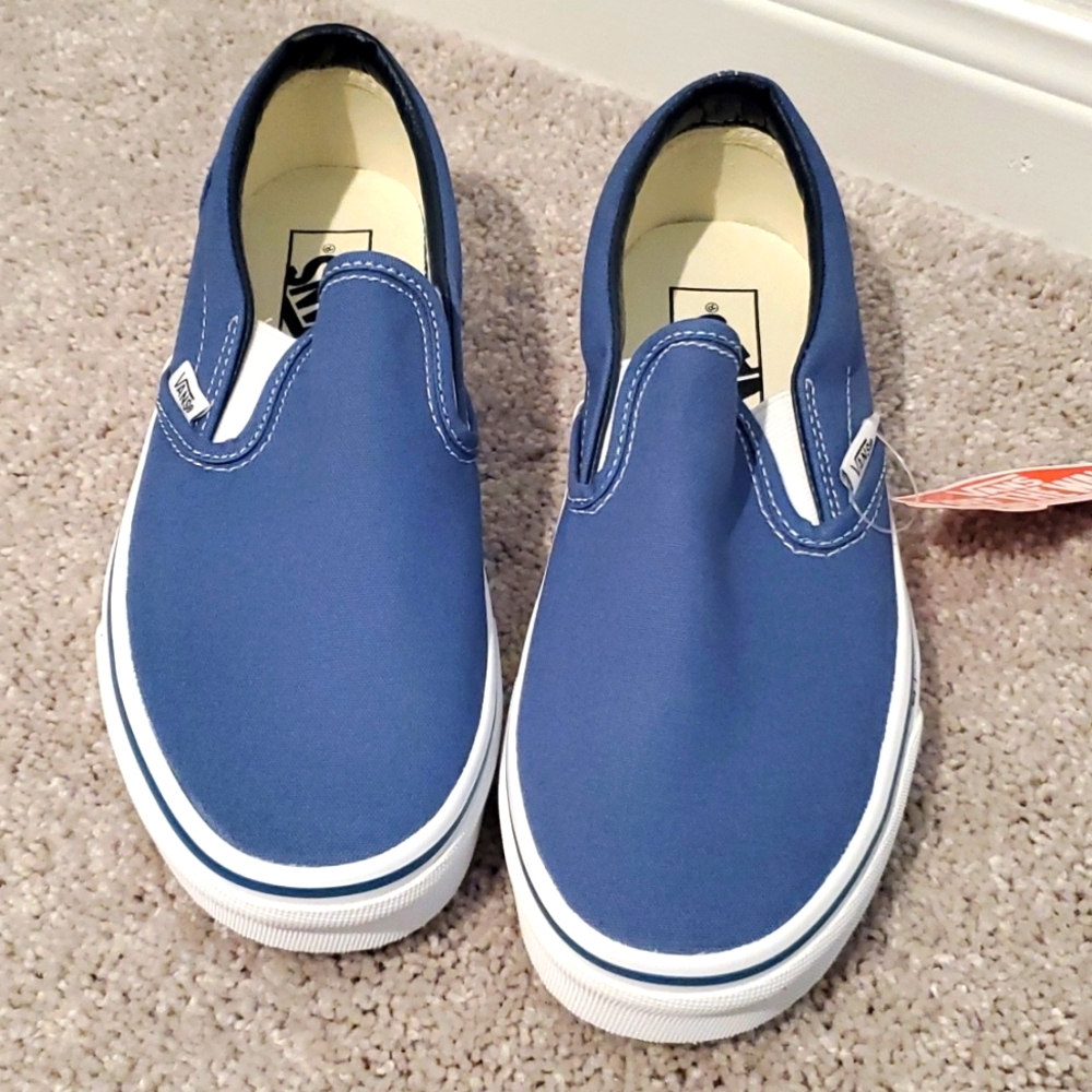 Vans slip on blue